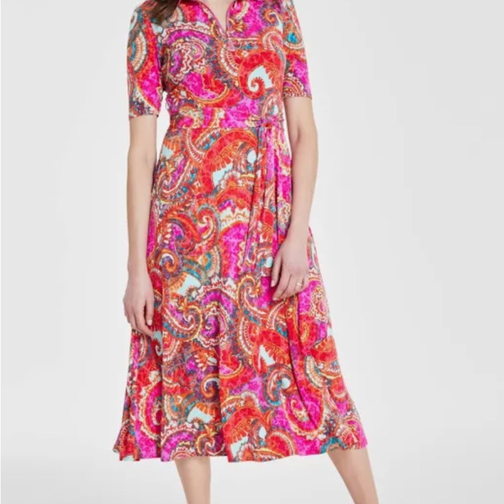 Vibrant Pink Paisley Dress